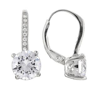 Cubic Zirconia Earrings. NEW. 925, 5.80ctw. Multiple Available.